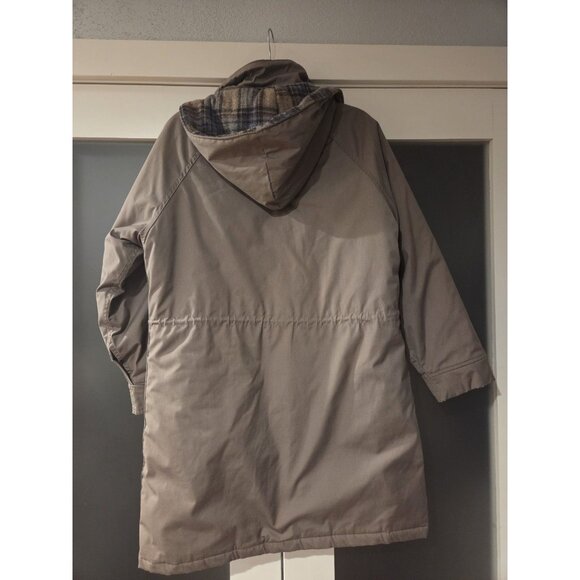 VTG Woolrich Woman Barn Chore Coat Wool Lined Plaid Sz L Parka USA MADE - Picture 4 of 16